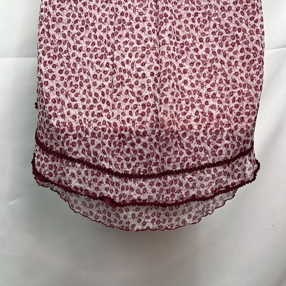 Poupette St Barth silk print layered top mini dress in Pink size small EUC - Picture 11 of 16